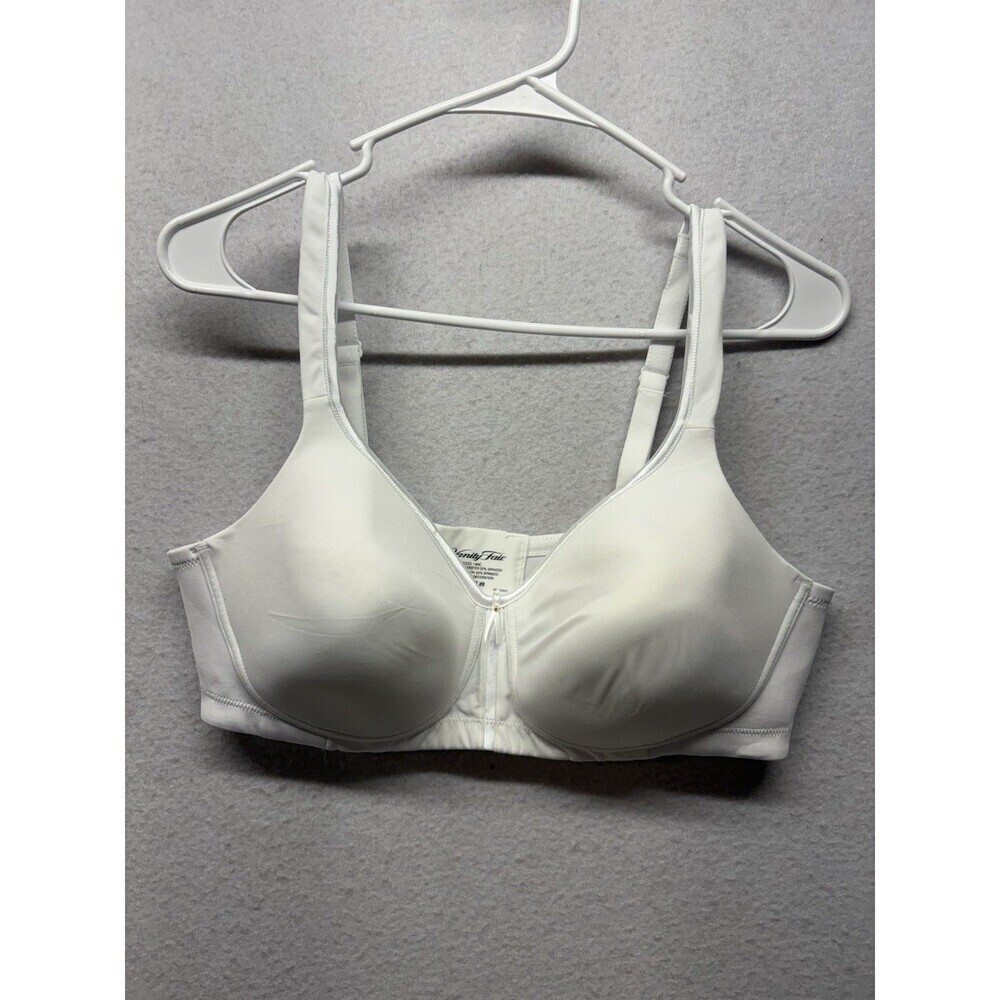 Vanity Fair Bra White 40C Full Coverage Padded Wireless Adjustable